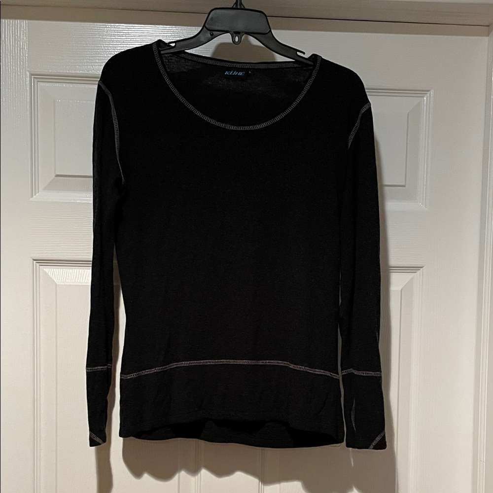 Kuhl Black Long Sleeve Top with Contrast Stitching